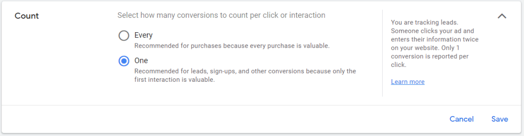 Google Ads Conversion Count Best Practices